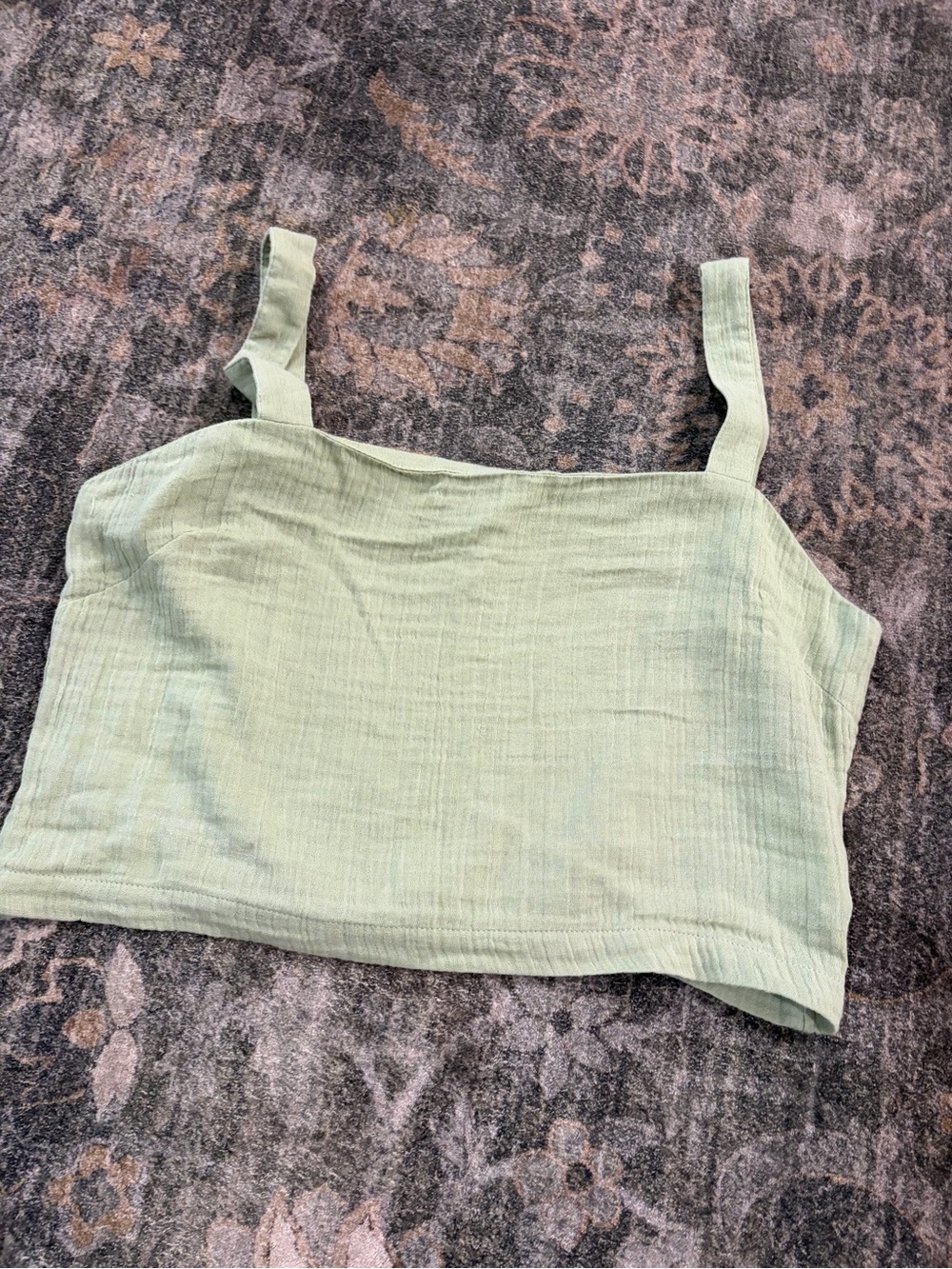 Rip Curl Sage Green Square Neck Crop Tank